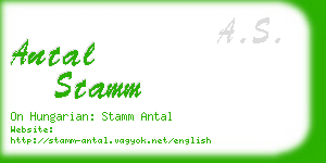 antal stamm business card